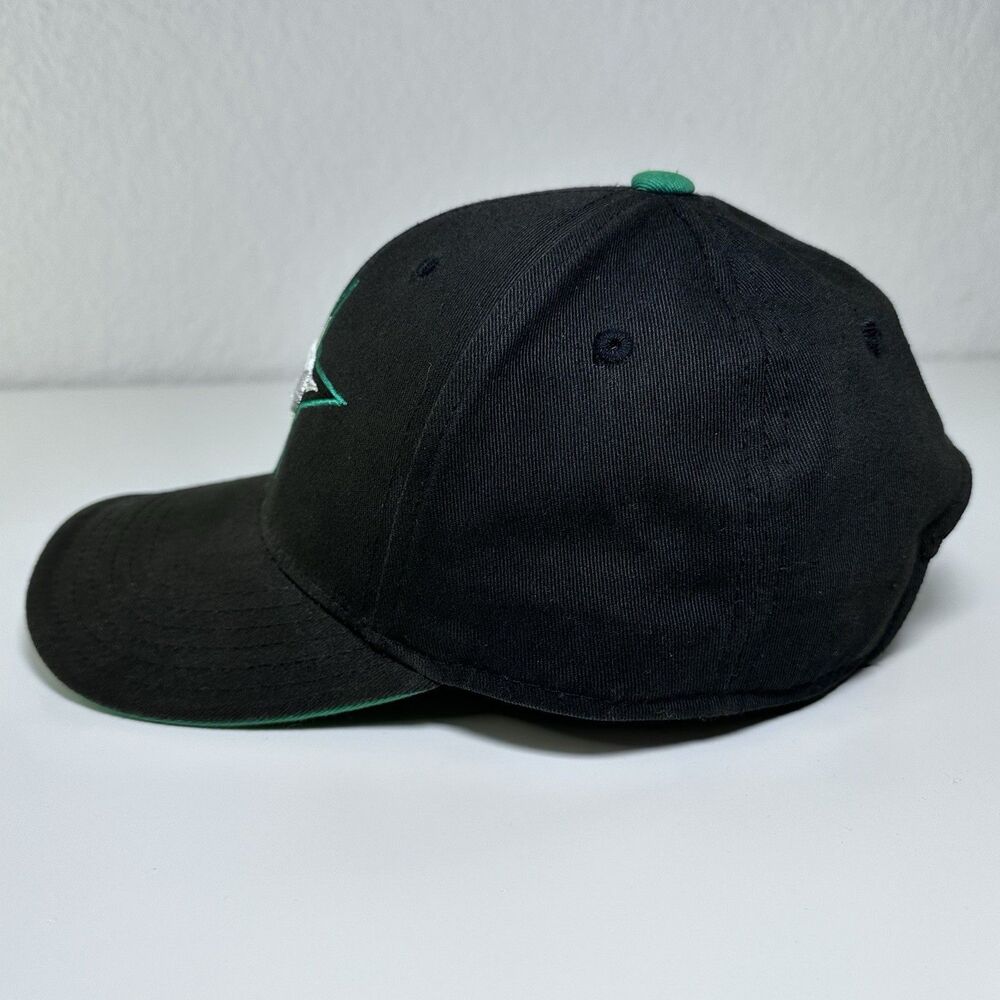 Dallas Stars NHL Youth Adjustable Strapback Hat Black Green Logo Cap Kids Hockey - Picture 5 of 13